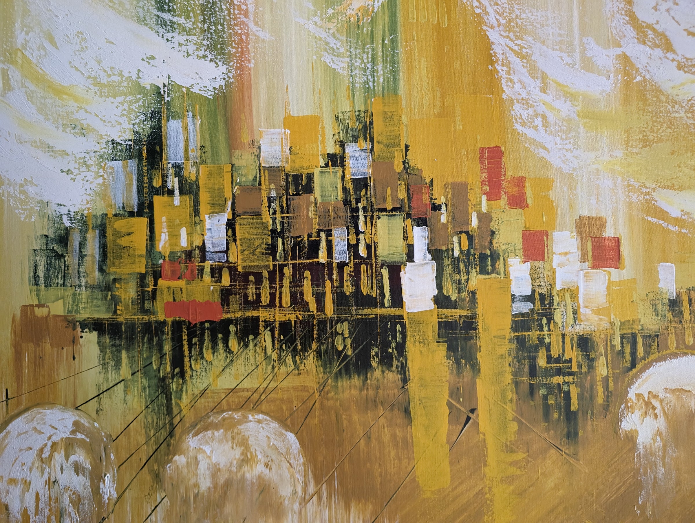 Cityscape Painting by Lee Reynolds | Loft of Ledgers